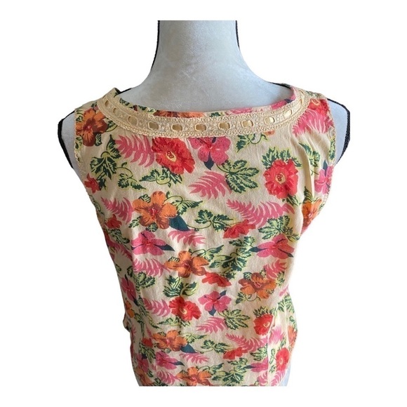 WHITE STAG-BUTTON FRONT SLEEVELESS TOP-SIZE SMALL 4/6 - Picture 6 of 8